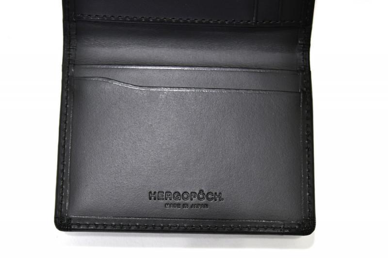 HERGOPOCH エルゴポック 二つ折り財布 ワキシングレザー 06W-PS2 ダークブラウン DARK BROWN