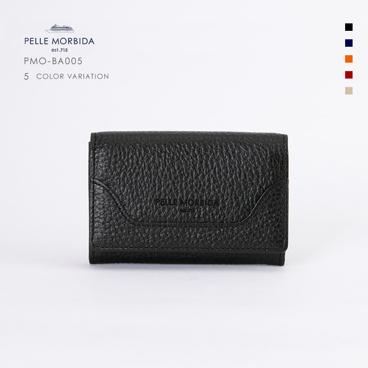 PELLE MORBIDA カードケース 牛革 Cardcase PMO-BA005 ブラック Black