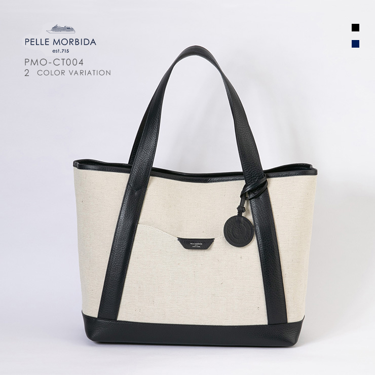 PELLE MORBIDA トートバッグ  牛革 ToteBag PMO-CT004 ネイビー Navy