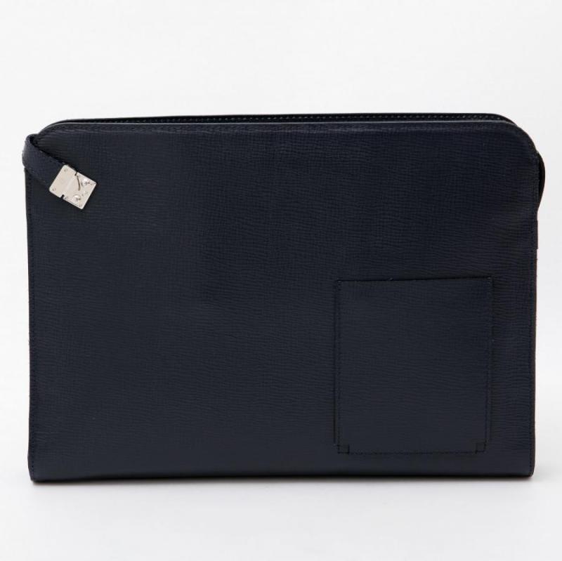 HERGOPOCH エルゴポック クラッチバッグ　ブリーフケース　ウォータープルーフレザー　TV-CBF ネイビー Navy