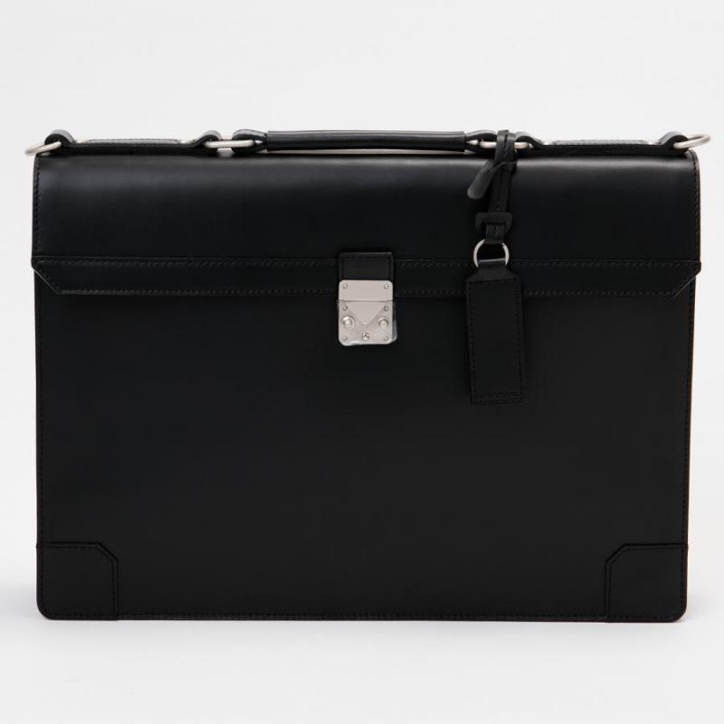 HERGOPOCH エルゴポック ブリーフバッグ　ワキシングレザー　錠前付き ブリーフ　06-LBF ブラック Black