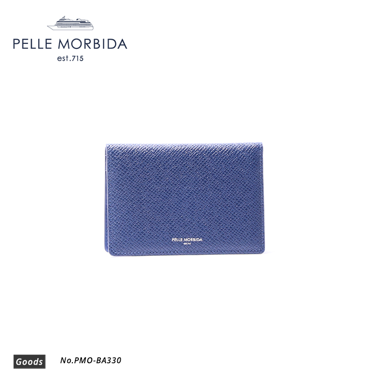 【PELLE MORBIDA|ペッレ モルビダ】カードケース Barca PMO-BA330 Blue