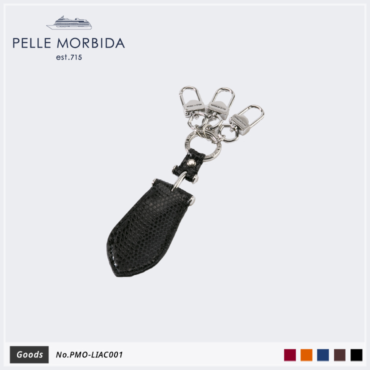 【PELLE MORBIDA|ペッレ モルビダ】キーケース Barca PMO-LIAC001 Black