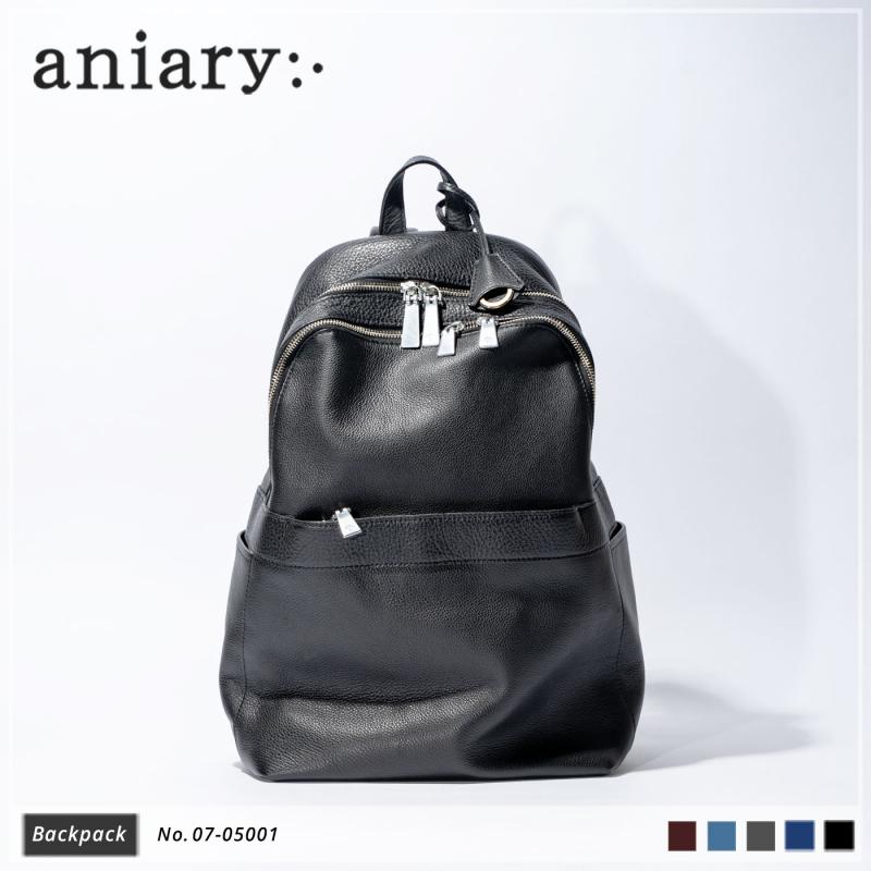 aniary バックパック Shrink leather 牛革Backpack 07-05001-bk