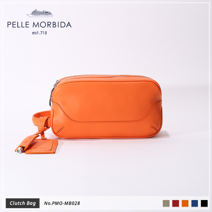 【PELLE MORBIDA|ペッレ モルビダ】クラッチバッグ Maiden Voyage PMO-MB028A Orange