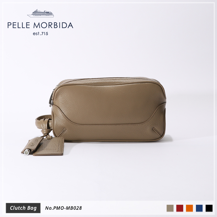 【PELLE MORBIDA|ペッレ モルビダ】クラッチバッグ Maiden Voyage PMO-MB028A Taupe