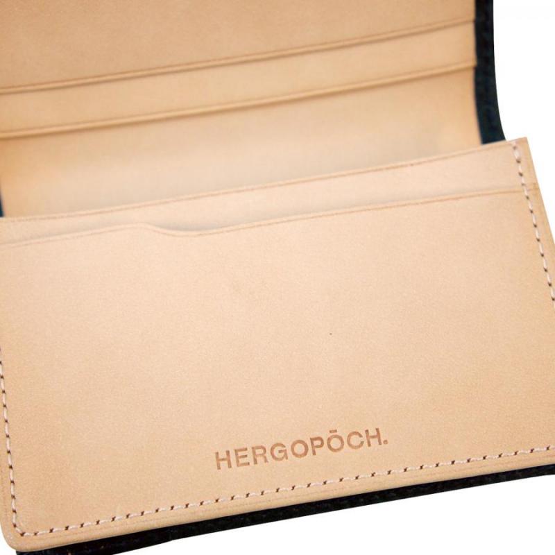 HERGOPOCH エルゴポック カードケース ワキシングレザー Card case　06W-NAM ネイビー Navy