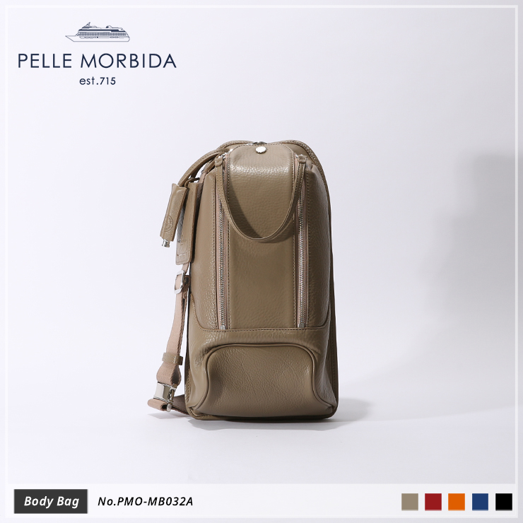 【PELLE MORBIDA|ペッレ モルビダ】ボディバッグ Maiden Voyage PMO-MB032A Taupe