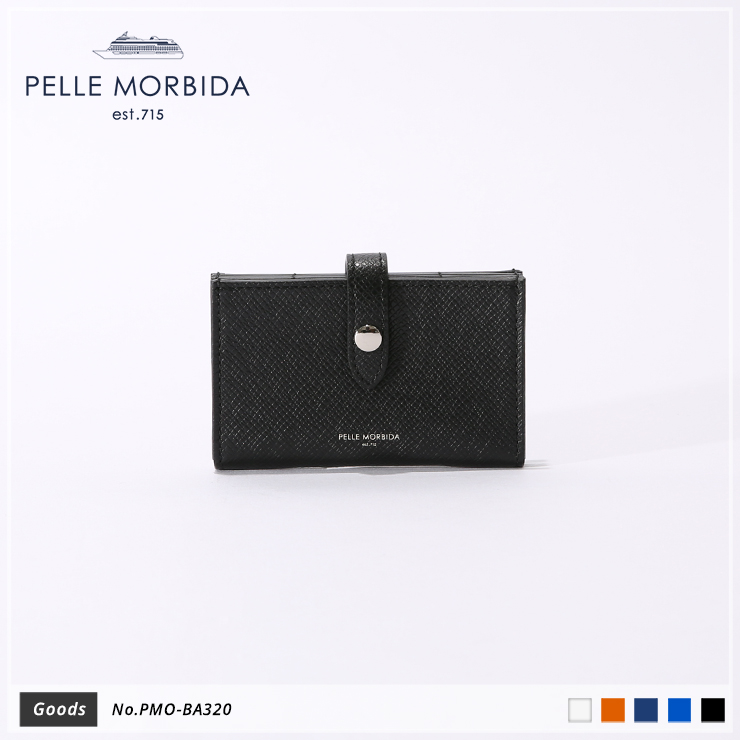 PELLE MORBIDA|ペッレ モルビダ】カードケース Barca PMO-BA320 Black 