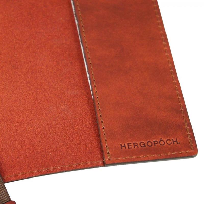 HERGOPOCH エルゴポック  ブックカバー ワキシングレザー Book Cover 06W-BC ブラウン Brown