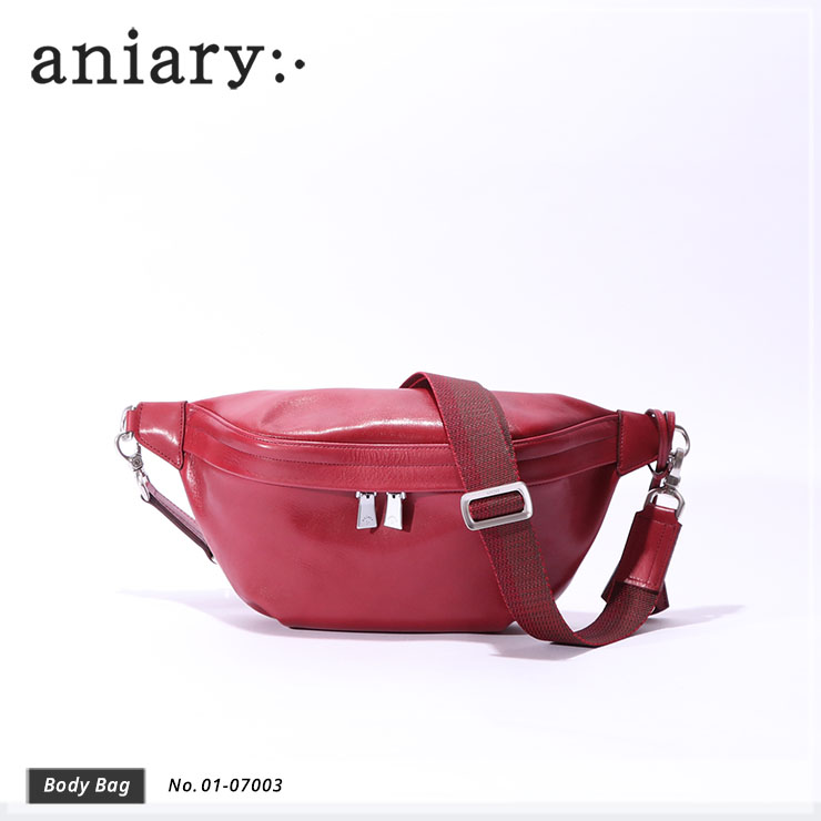 【aniary|アニアリ】ボディバッグ Antique Leather 01-07003 Cardinal Red