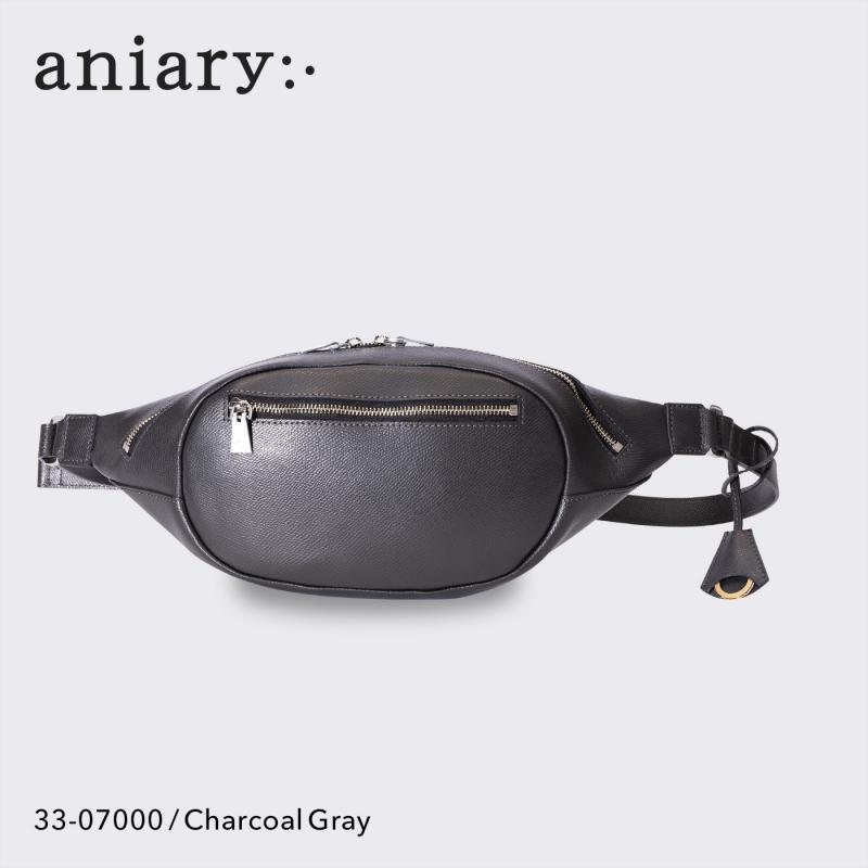 【aniary|アニアリ】ボディバッグ エス-フィルム レザー 33-07000 チャコールグレー