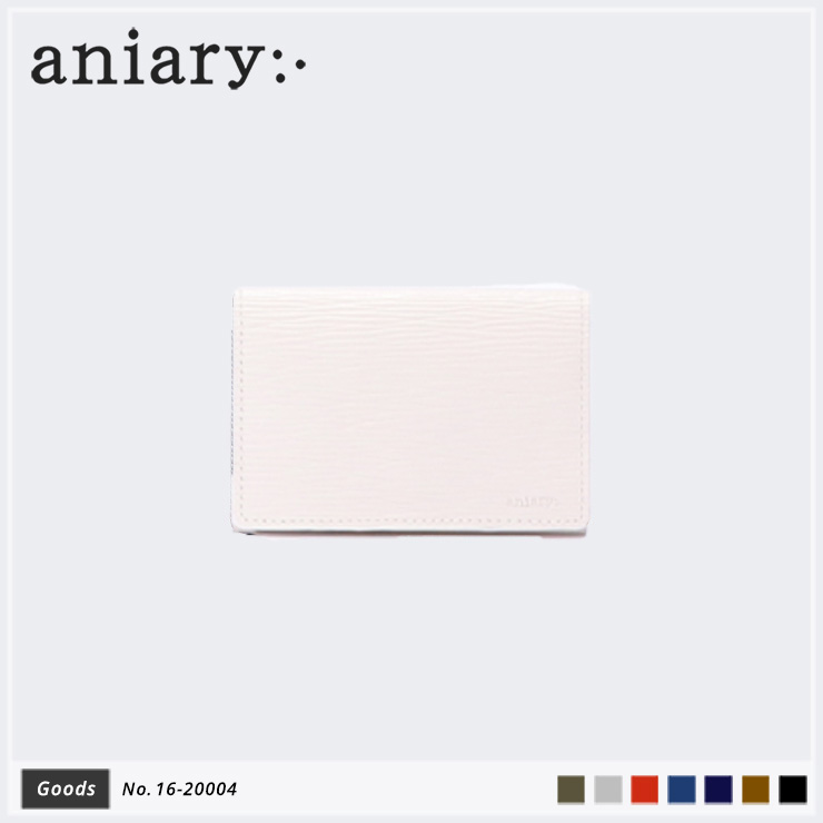 aniary カードケース Wave Leather 牛革 Cardcase 16-20004-white