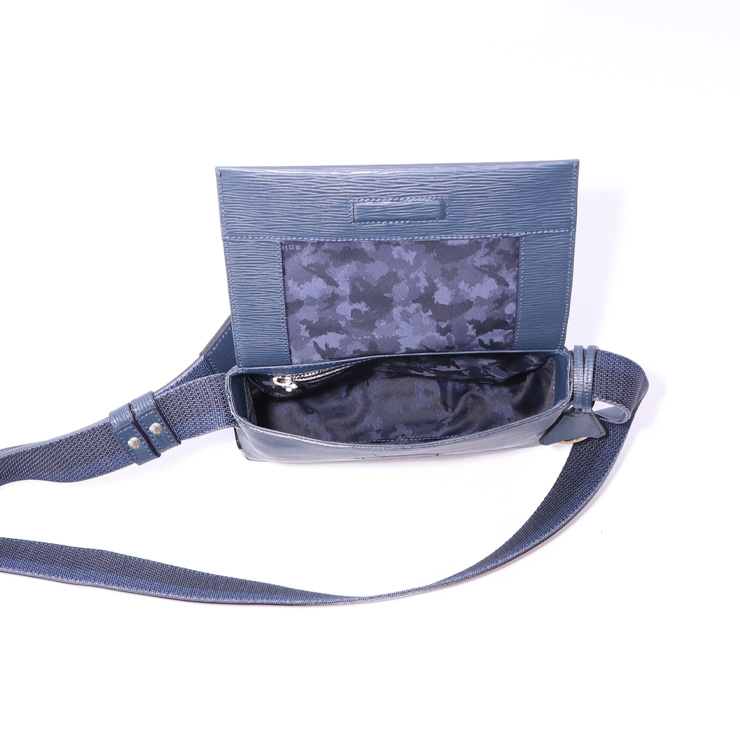 aniary ショルダーバッグ Wave Leather 牛革 shoulderbag 16-03001 Dark Blue