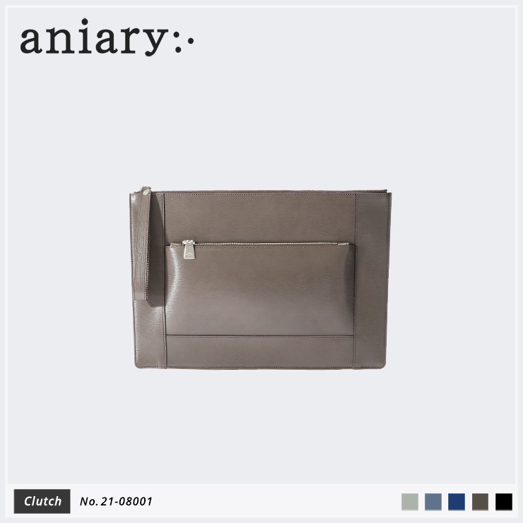 【aniary|アニアリ】クラッチバッグ Inheritance Leather 21-08001 Smoky Brown