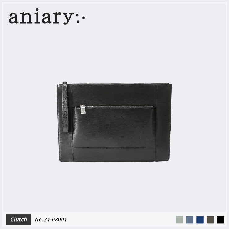 【aniary|アニアリ】クラッチバッグ Inheritance Leather 21-08001 Black