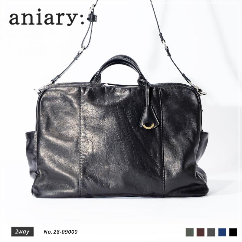 【aniary|アニアリ】2wayショルダー Reality Leather 28-09000 Black