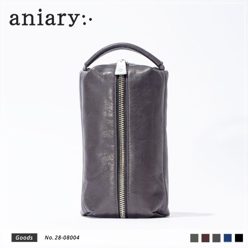 【aniary|アニアリ】クラッチバッグ Reality Leather 28-08004 Chacoal Gray