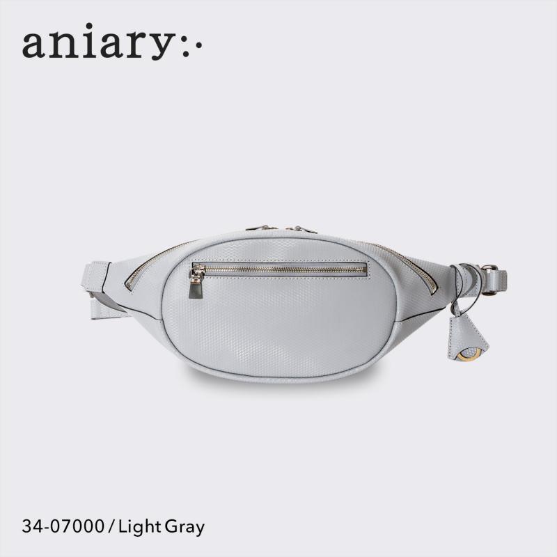 【aniary|アニアリ】ボディバッグ ジー-フィルム レザー 34-07000 ライトグレー