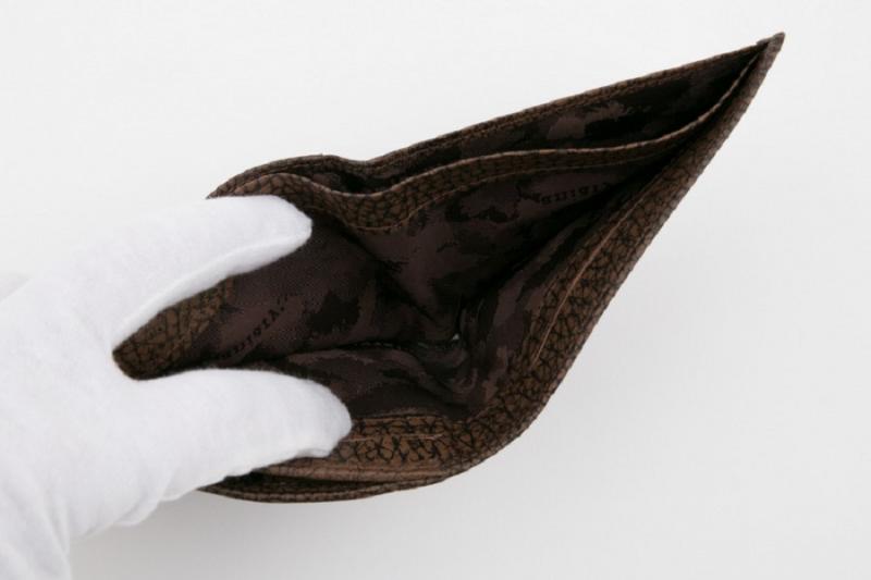 aniaryウォレット Grind Leather 牛革 Wallet 15-20000　ブラック　Black