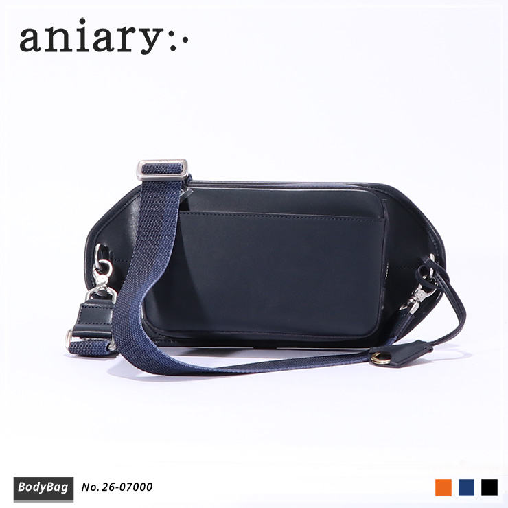 【aniary|アニアリ】ボディバッグ Axis Leather 26-07000 Navy