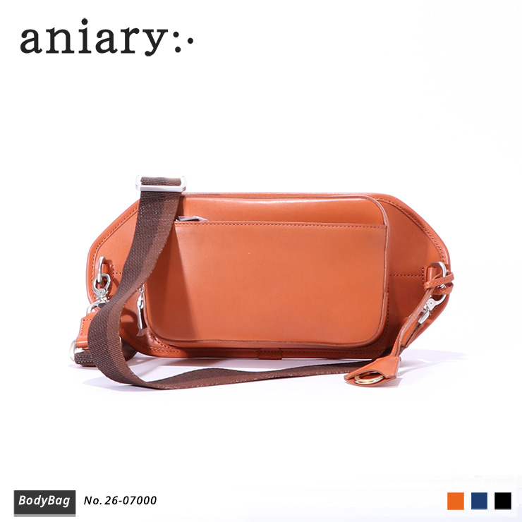 【aniary|アニアリ】ボディバッグ Axis Leather 26-07000 Chrome Orange