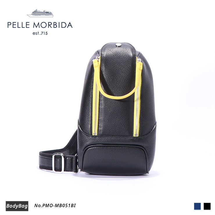 PELLE MORBIDA ボディバッグ bodybag  pmo-mb051bi  Black/Yellow