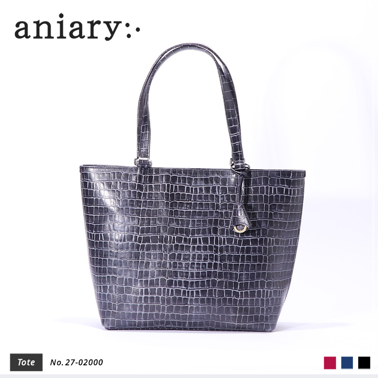 【aniary|アニアリ】トートバッグ Tint Embossing Leather 27-02000 Navy