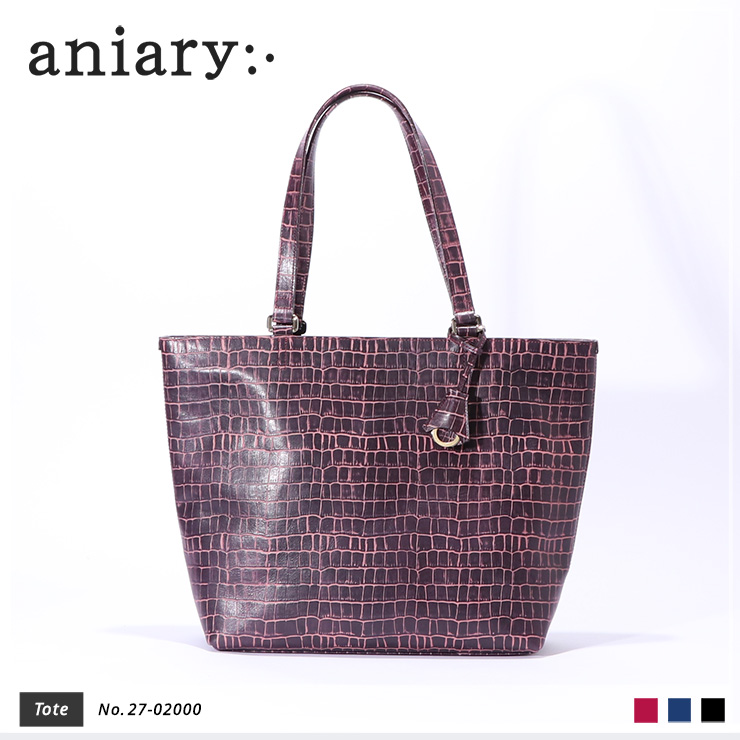 【aniary|アニアリ】トートバッグ Tint Embossing Leather 27-02000 Bordeaux