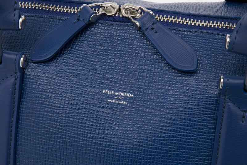 PELLE MORBIDA ボストンバッグ Boston bag  mr010 ブルー　BLUE