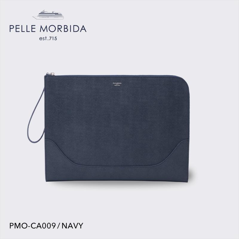 PELLE MORBIDA クラッチバッグ pmo-ca009 ネイビー