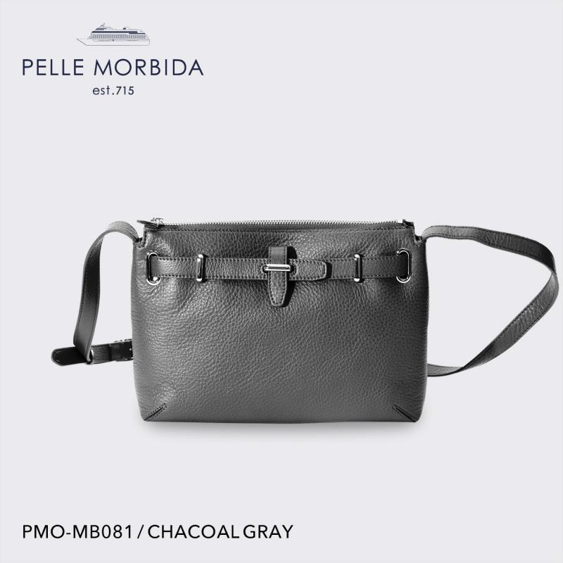 【正規取扱店】【PELLE MORBIDA ペッレモルビダ】メイデンヴォヤージュ 牛革 本革 レザー ショルダーバッグ メンズ【プレゼント ギフト】日本製 PMO-MB081 チャコールグレー