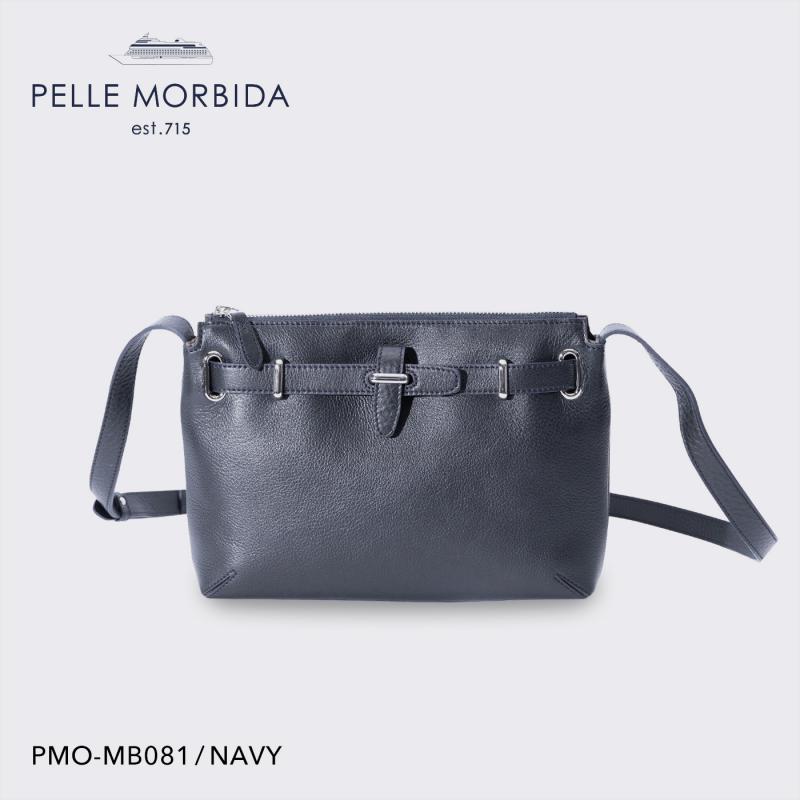 【正規取扱店】【PELLE MORBIDA ペッレモルビダ】メイデンヴォヤージュ 牛革 本革 レザー ショルダーバッグ メンズ【プレゼント ギフト】日本製 PMO-MB081 ネイビー