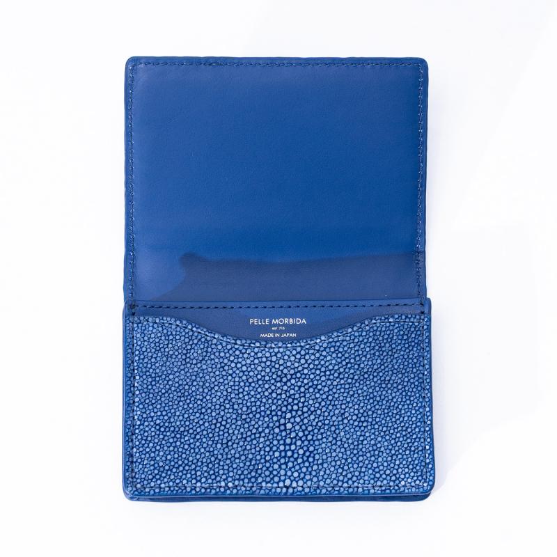 【正規取扱店】【PELLE MORBIDA ペッレモルビダ】バルカ エイ革 牛革 レザー カードケース メンズ【プレゼント ギフト】日本製 PMO-SR003 ネイビー