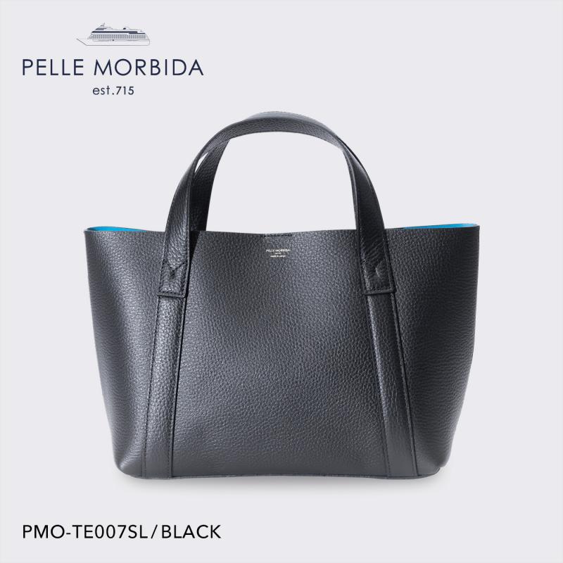 【正規取扱店】【PELLE MORBIDA ペッレモルビダ】テーラマリーナ 型押しレザー トート メンズ 【プレゼント ギフト】日本製 PMO-TE007SL ブラック