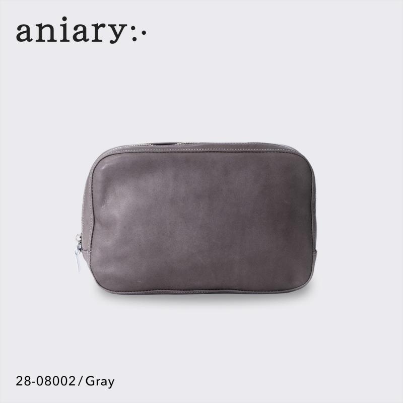【aniary|アニアリ】クラッチバッグ Reality Leather 28-08002 Gray