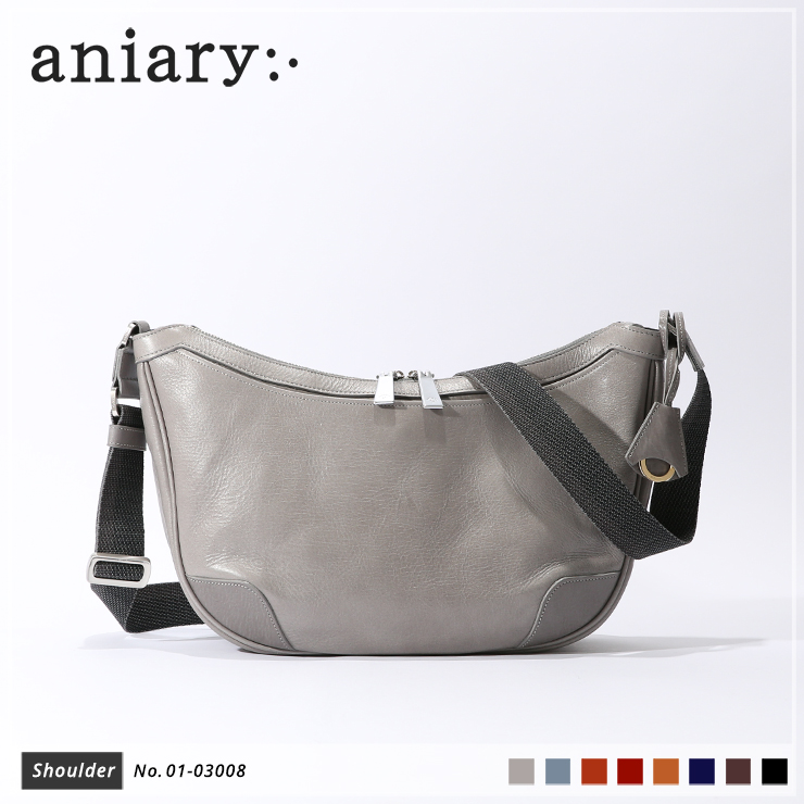 【aniary|アニアリ】ショルダーバッグ Antique Leather 01-03008 Light Gray