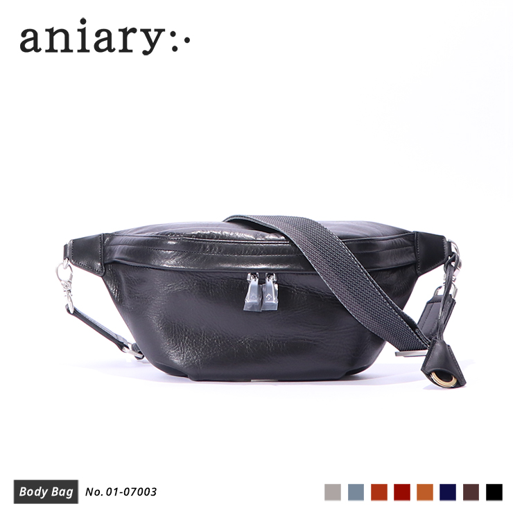 【aniary|アニアリ】ボディバッグ Antique Leather 01-07003 Black
