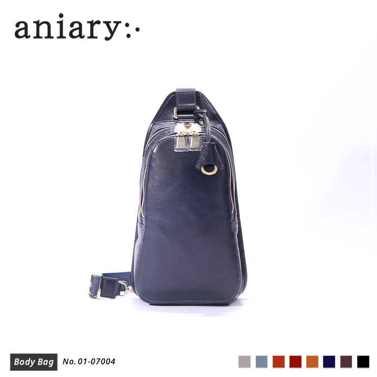 【aniary|アニアリ】ボディバッグ Antique Leather 01-07004 Dark Blue