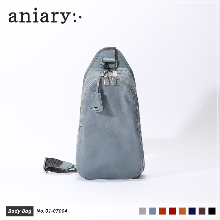 【aniary|アニアリ】ボディバッグ Antique Leather 01-07004 Pale Blue