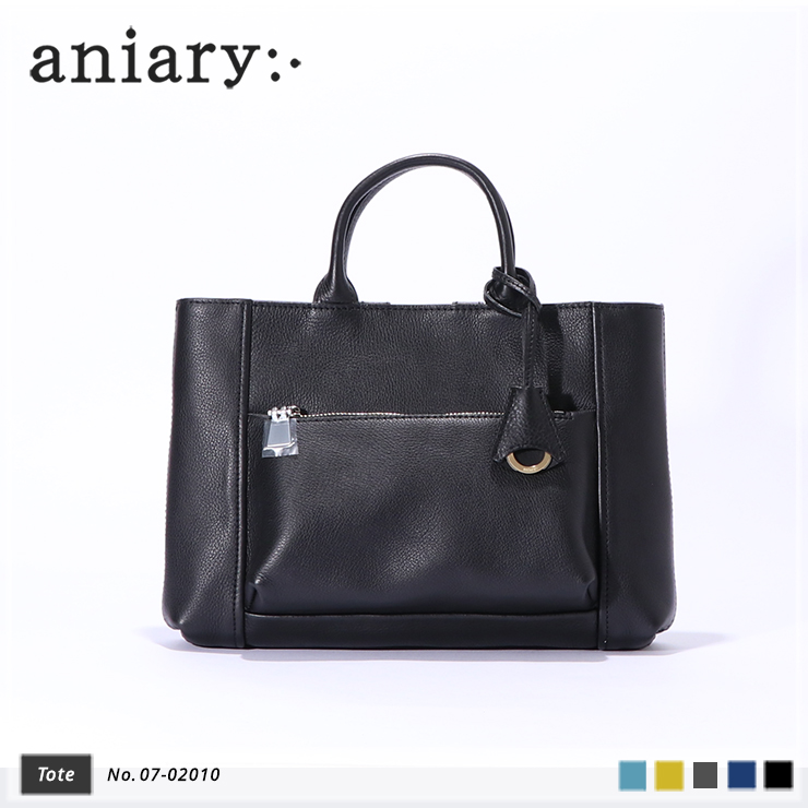 aniary トートバッグ Shrink leather 牛革 Totebag 07-02010-bk