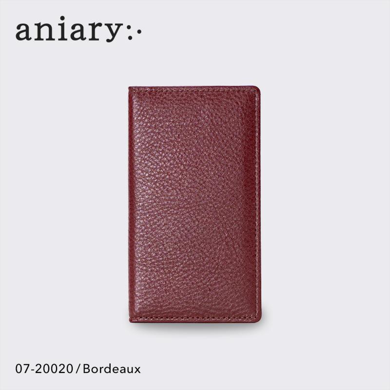 【正規取扱店】ポイント10倍【aniary アニアリ】シュリンク レザー 牛革 本革 カードケース ビジネス 通勤 メンズ【ギフト】日本製 07-20020-bor [送料無料]