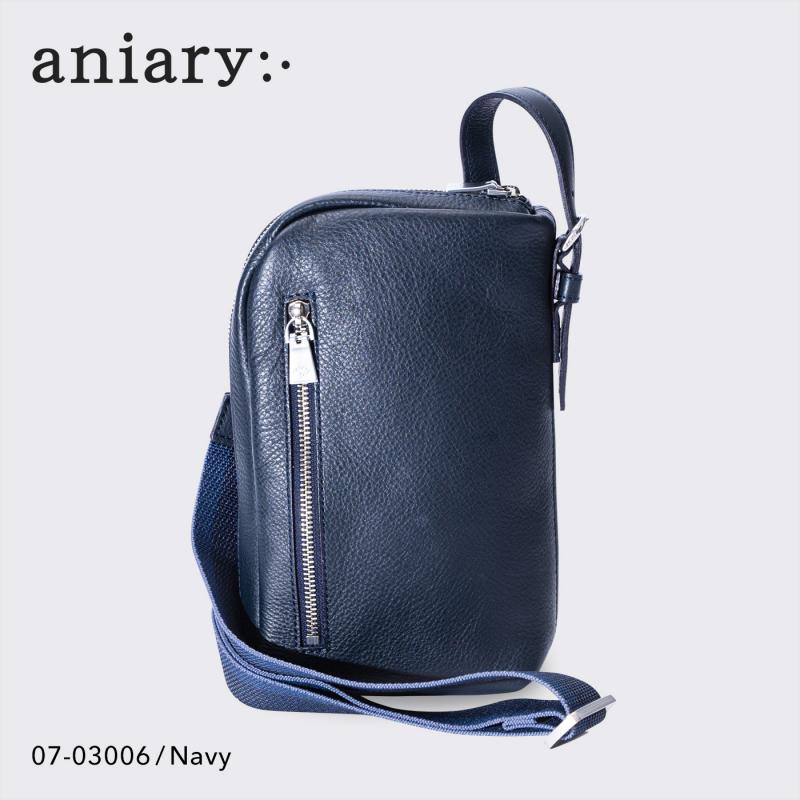 aniary ショルダーバッグ Shrink leather 牛革 Shoulderbag 07-03006-nv