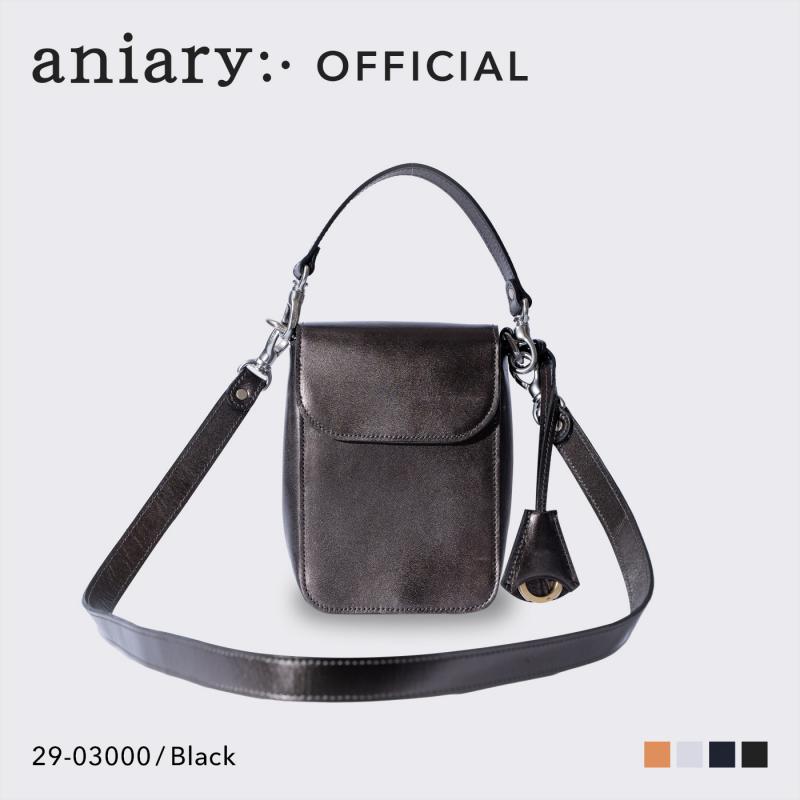 【aniary|アニアリ】ショルダーバッグ Metallic Leather 29-03000 Black