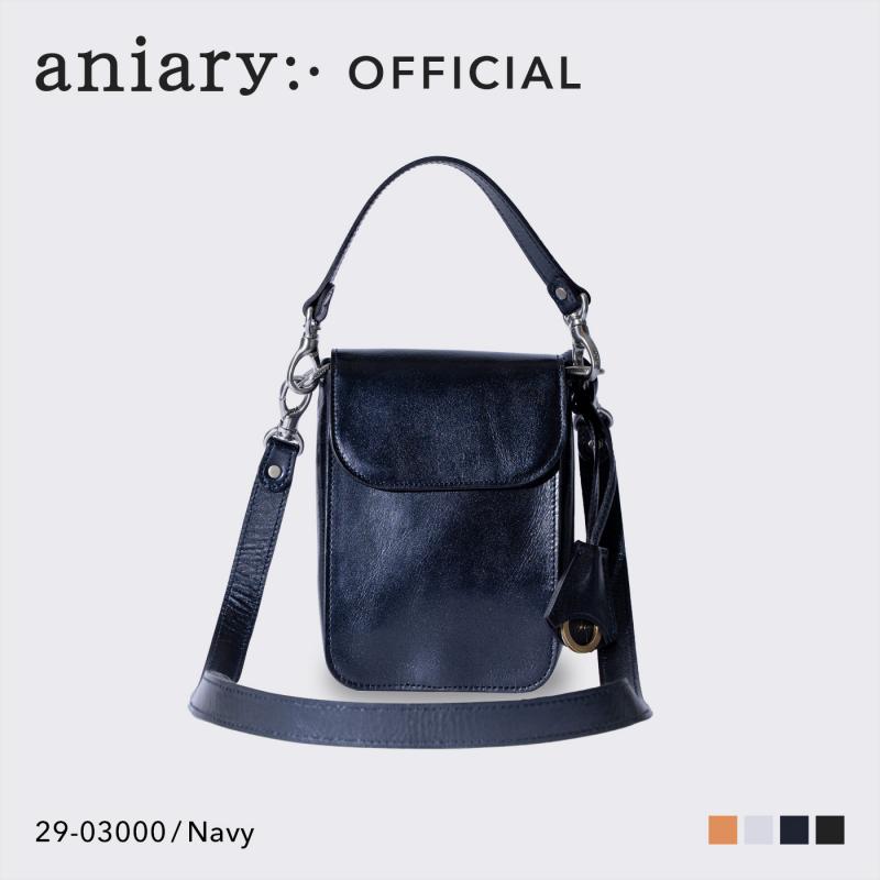 aniary|アニアリ】ショルダーバッグ Metallic Leather 29-03000 Navy 