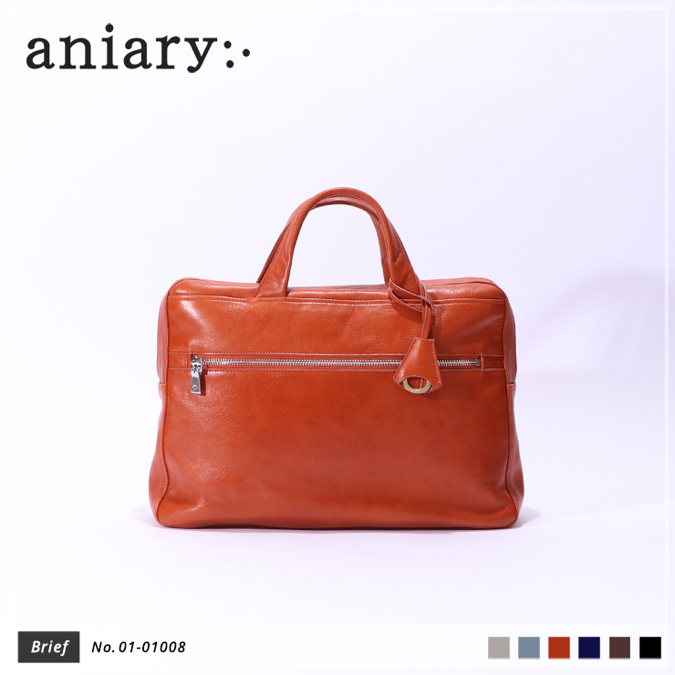 【aniary|アニアリ】ブリーフケース Antique Leather 01-01008 Dark Orange