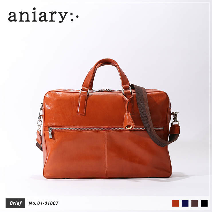 【aniary|アニアリ】ブリーフケース Antique Leather 01-01007 Dark Orange