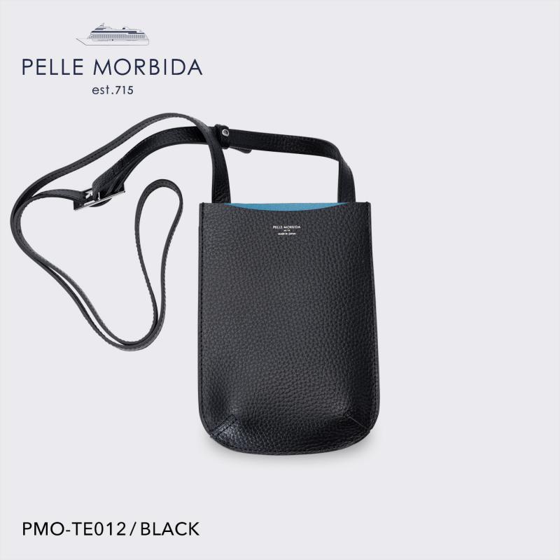 【正規取扱店】【PELLE MORBIDA ペッレモルビダ】テーラマリーナ 牛革 本革 レザー スマホショルダー【プレゼント ギフト】日本製 PMO-TE012_bk