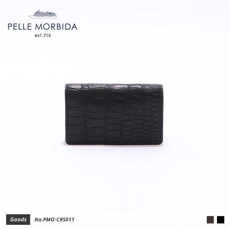 【PELLE MORBIDA|ペッレ モルビダ】カードケース Cocodrillo PMO-CRS011 Black