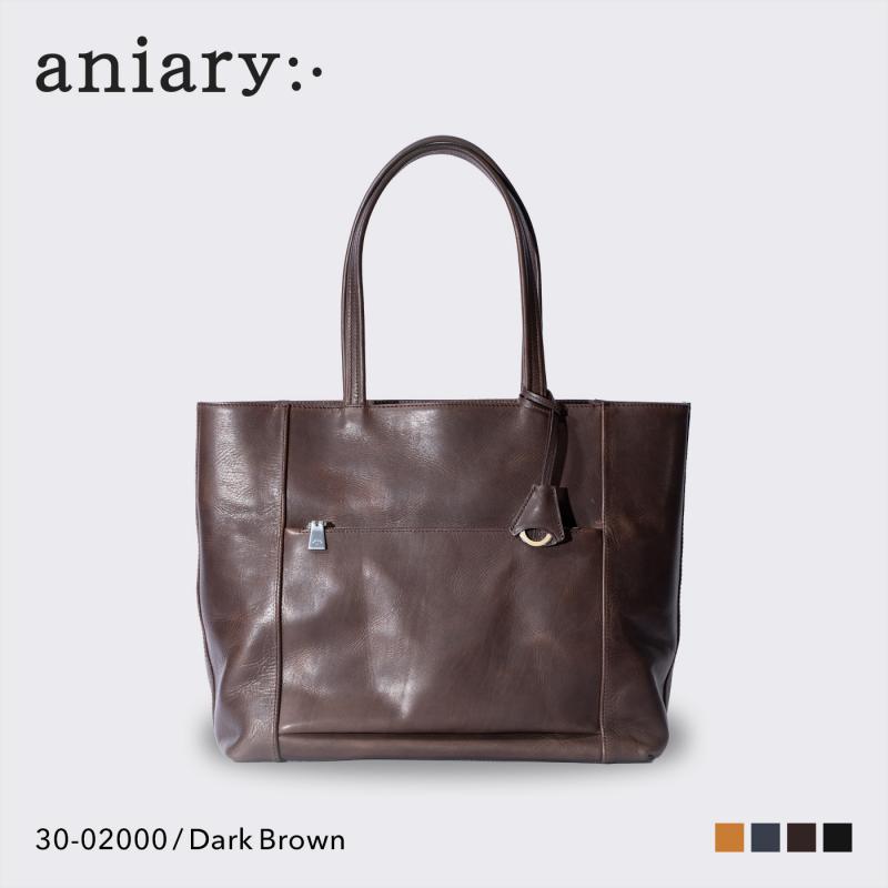 【aniary|アニアリ】トートバッグ Ideal Leather 30-02000 Dark Brown